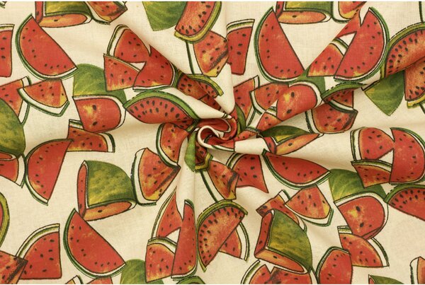 Bavlněné plátno - Dekorační vzor melouny