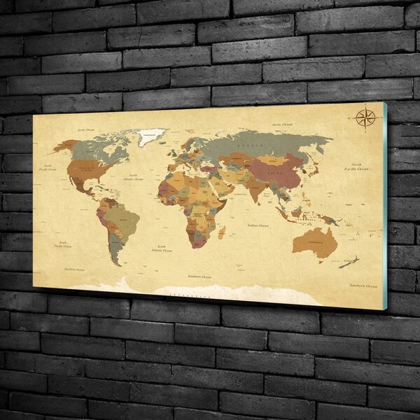 Foto-obrah sklo tvrzené Politická mapa osh-126922730