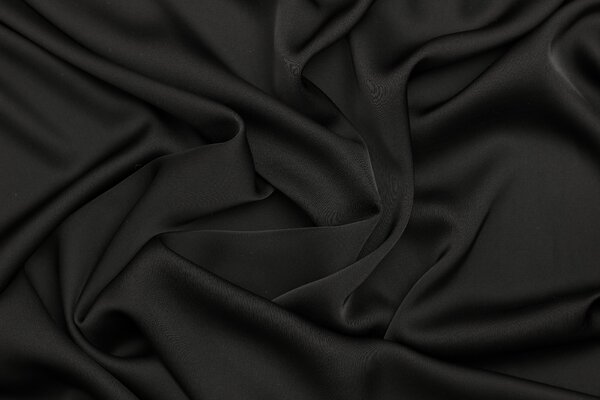 Saténové umělé hedvábí | Silky Armani - Černá