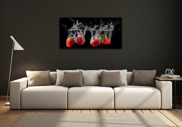 Foto obraz fotografie na skle Jahody pod vodou osh-126803867