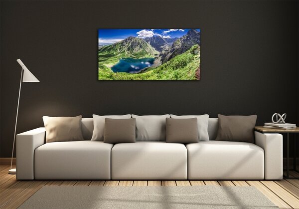 Foto obraz sklo tvrzené Černé jezero Tatry osh-127510314