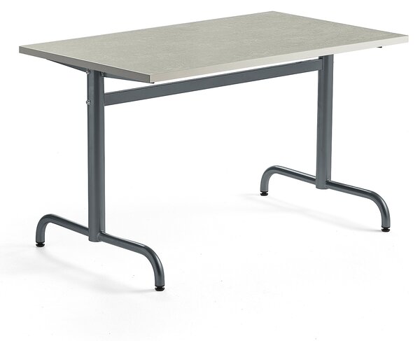 AJ Produkty Stůl PLURAL, 1200x700x720 mm, linoleum, šedá, antracitově šedá