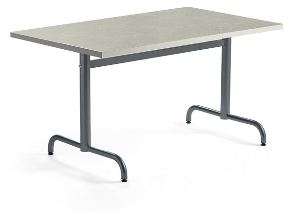 AJ Produkty Stůl PLURAL, 1200x800x720 mm, linoleum, šedá, antracitově šedá