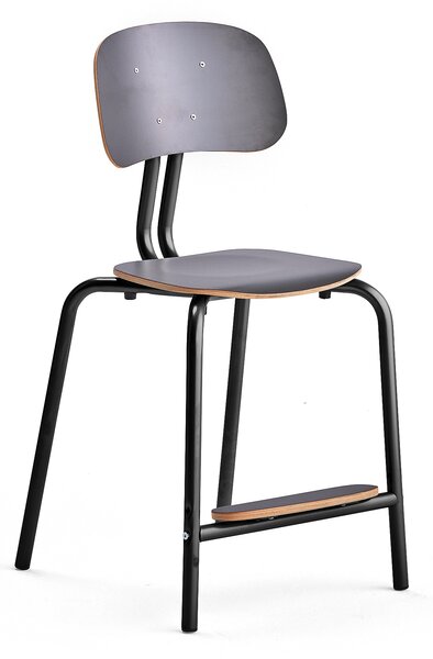 AJ Produkty Školní židle YNGVE, 4 nohy, výška 520 mm, antracitově šedá