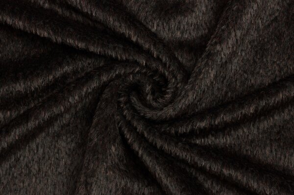 Vlna kabátová - Černý melír s vlasem alpaky