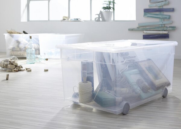 BOX S VÍKEM 63 l Rotho - Stohovatelné boxy