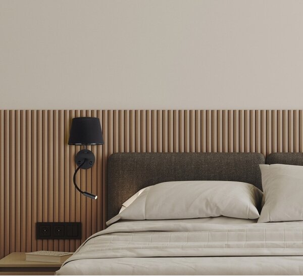 Nástěnná lampa MAJA 1xE27/15W/230V + 1xGU10/10W/230V černá