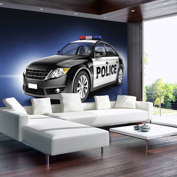 Fototapeta - Policejní auto (152,5x104 cm)