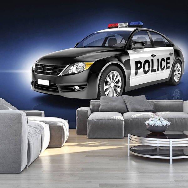 Fototapeta - Policejní auto (152,5x104 cm)
