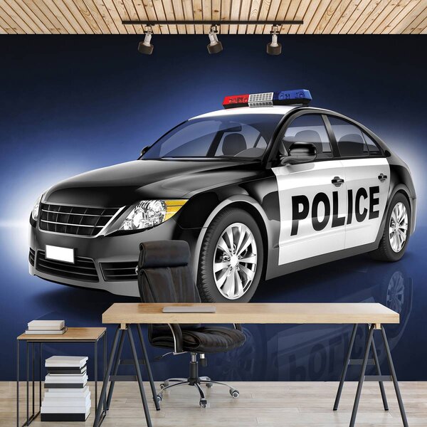 Fototapeta - Policejní auto (152,5x104 cm)