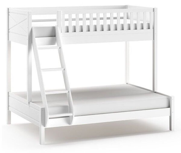 Bílá patrová dětská postel 140x200/90x200 cm Scott - Vipack