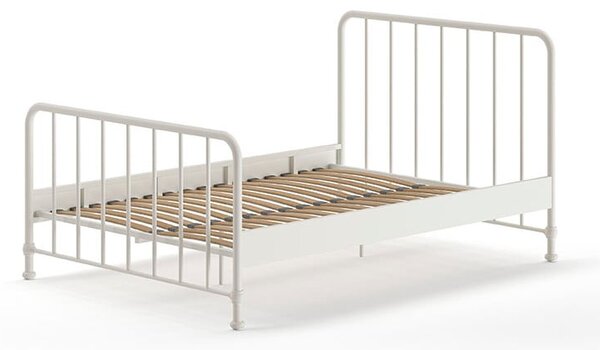 Bílá kovová dvoulůžková postel s roštem 140x200 cm BRONXX – Vipack