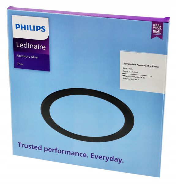 PHILIPS Kulatý černý rám 200mm pro panely 226,5mm 19W - dekorativní