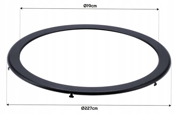 PHILIPS Kulatý černý rám 200mm pro panely 226,5mm 19W - dekorativní
