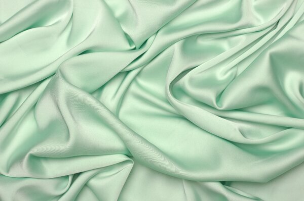 Saténové umělé hedvábí | Silky Armani - Světle zelená mint