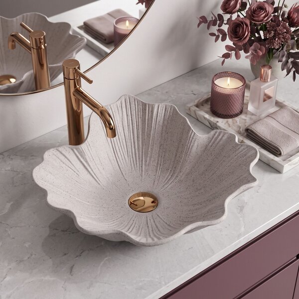 Rea, Umyvadlo na desku Rea Flower Beige, REA-U7888