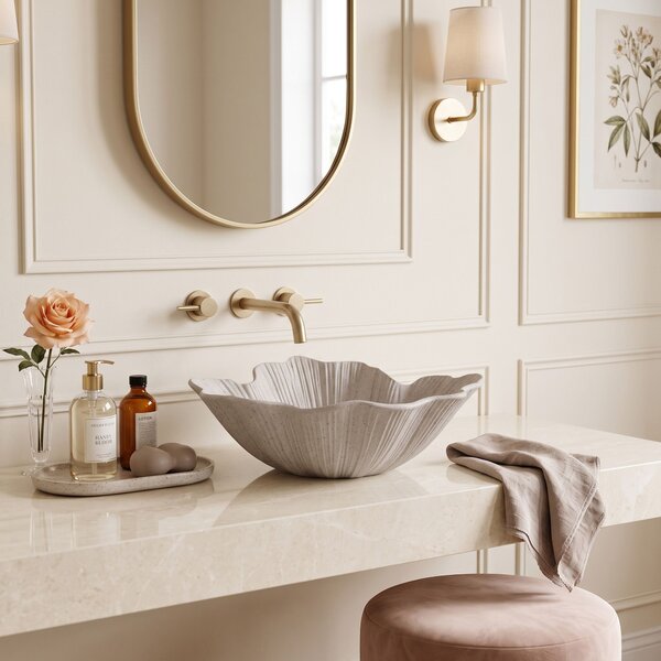 Rea, Umyvadlo na desku Rea Flower Beige, REA-U7888