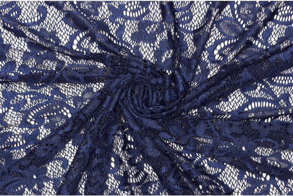Krajka elastická nylon - Tmavě modrá