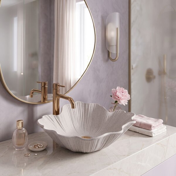 Rea, Umyvadlo na desku Rea Flower Beige, REA-U7888