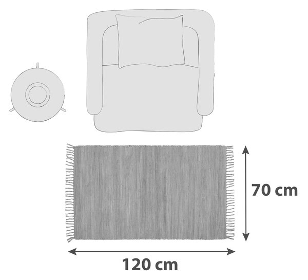 RUČNĚ TKANÝ KOBEREC, 70/120 cm, tyrkysová Boxxx - Vlněné koberce