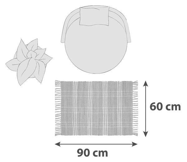 RUČNĚ TKANÝ KOBEREC, 60/90 cm, šedá Boxxx - Vlněné koberce