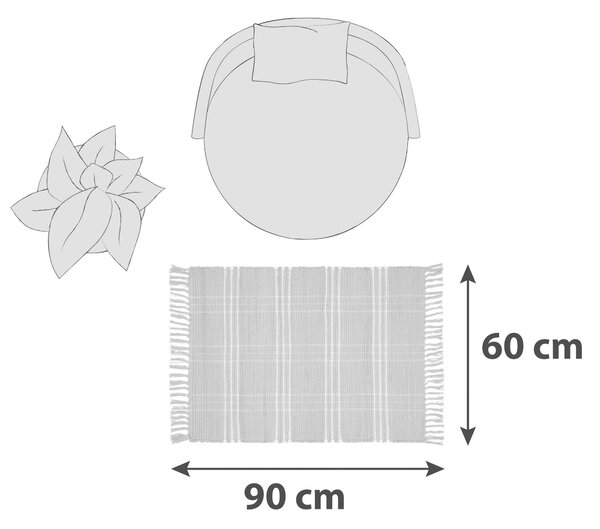 RUČNĚ TKANÝ KOBEREC, 60/90 cm, oranžová Boxxx - Vlněné koberce