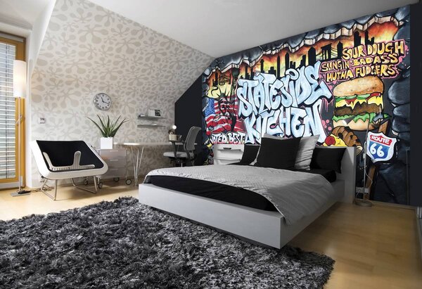 Fototapeta - Nejlepší Burger - Graffiti (152,5x104 cm)