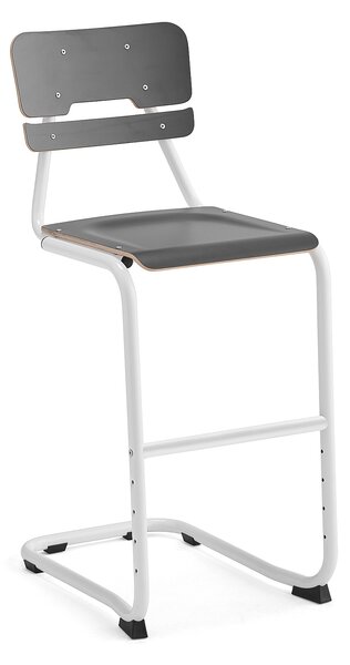 AJ Produkty Školní židle LEGERE I, výška 650 mm, bílá, antracitově šedá