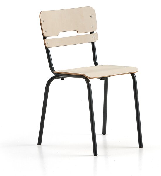 AJ Produkty Školní židle SCIENTIA, sedák 360x360 mm, výška 460 mm, antracitová/bříza