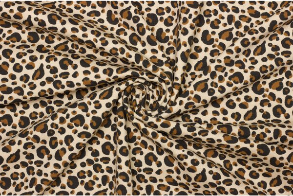 Bavlněný úplet - Zvířecí vzor leopard
