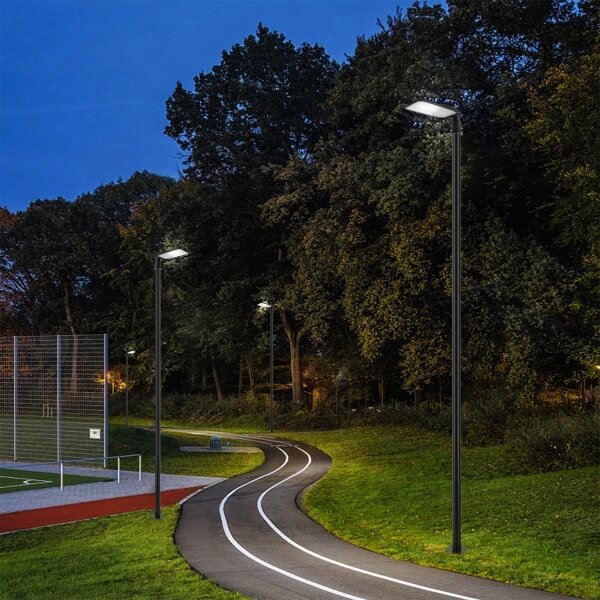 Brilagi-LED Venk. lampa se sloupem a kl. 4 m URBANLIGHT LED/100W/230V černá IP65