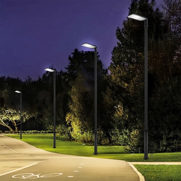 Brilagi-LED Venk. lampa se sloupem a kl. 5 m URBANLIGHT LED/200W/230V černá IP65