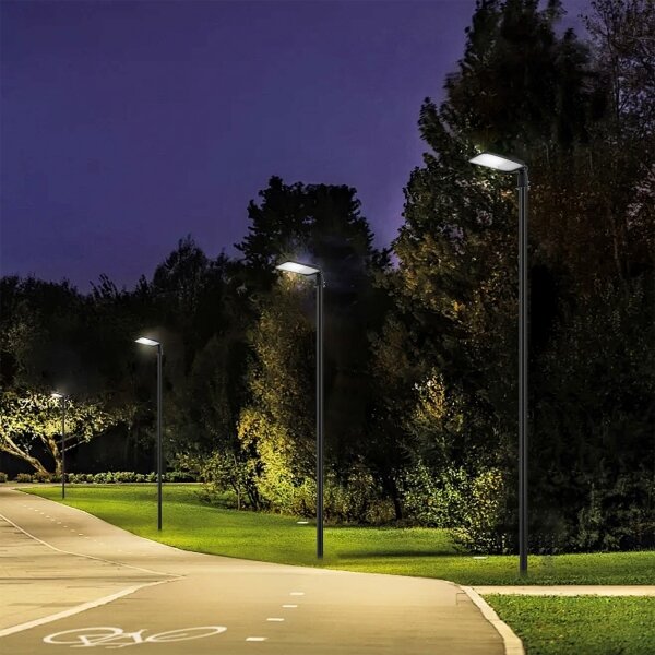 Brilagi-LED Venk. lampa se sloupem a kl. 4 m URBANLIGHT LED/100W/230V černá IP65