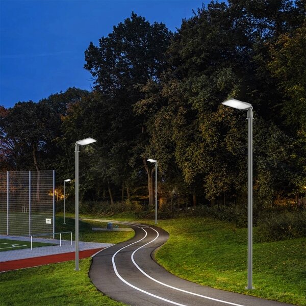 Brilagi-LED Venk. lampa se sloupem a kl. 3 m URBANLIGHT LED/100W/230V šedá IP65