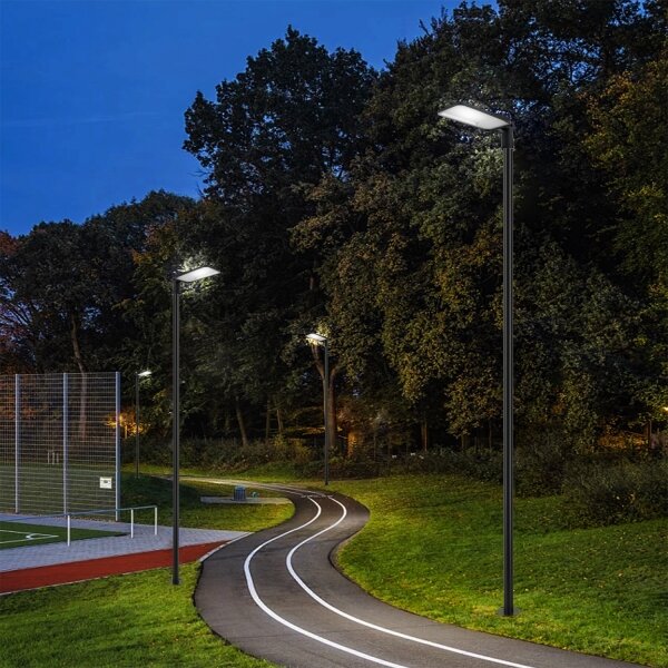 Brilagi-LED Venk. lampa se sloupem a kl. 4 m URBANLIGHT LED/200W/230V černá IP65