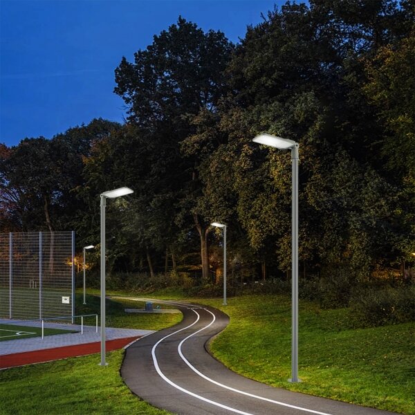 Brilagi-LED Venk. lampa se sloupem a kl. 3 m URBANLIGHT LED/200W/230V šedá IP65