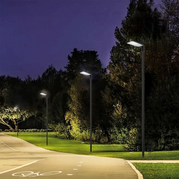 Brilagi-LED Venk. lampa se sloupem a kl. 4 m URBANLIGHT LED/200W/230V černá IP65