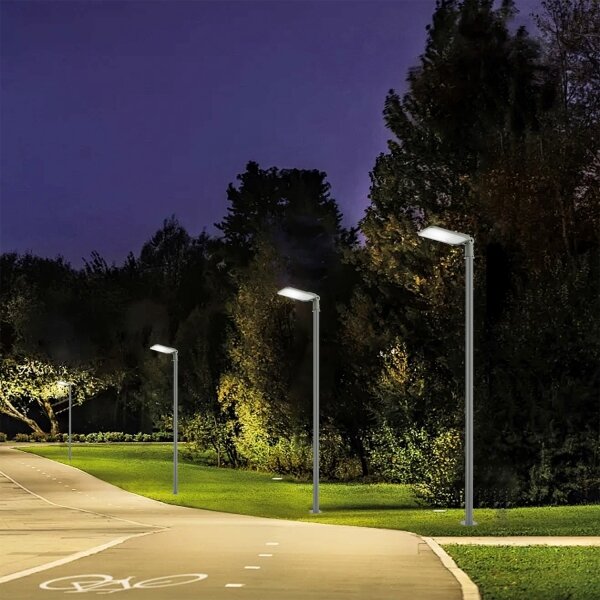 Brilagi-LED Venk. lampa se sloupem a kl. 3 m URBANLIGHT LED/200W/230V šedá IP65