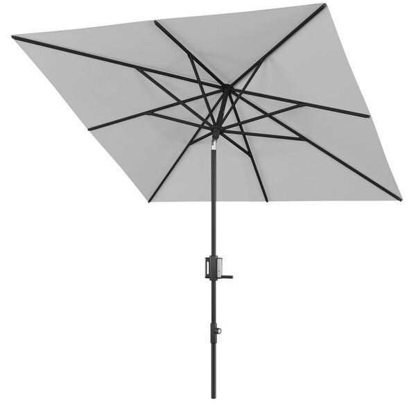 Knirps APOLL BLACK zahradní slunečník 240 x 240 cm světle šedá