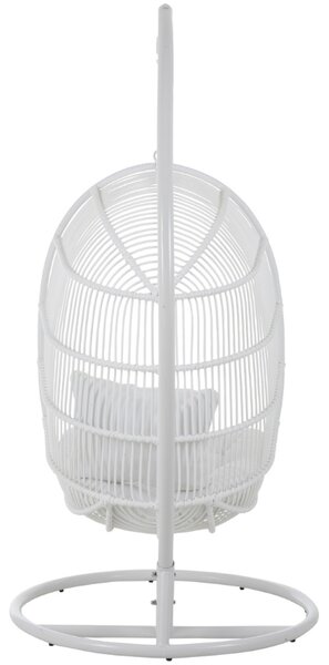 J-line Bílé závěsné křeslo Oval