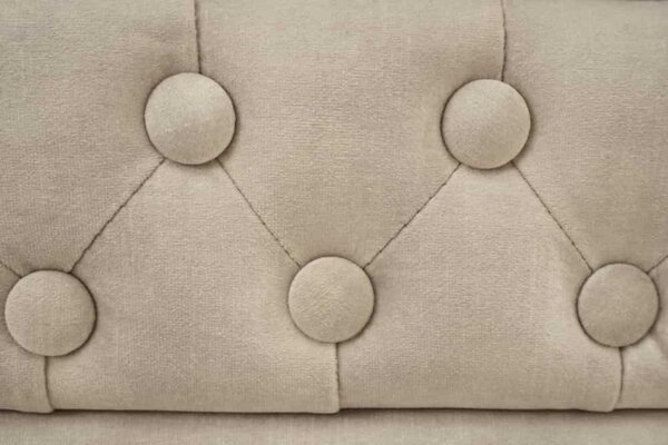 Designové křeslo Chesterfield šampaňský samet