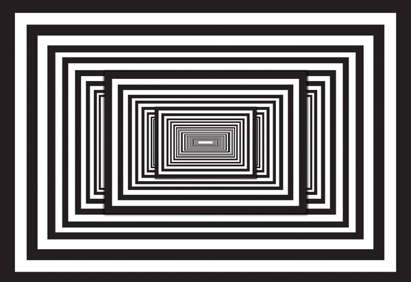 Fototapeta - Bílý a černý 3D tunel (152,5x104 cm)