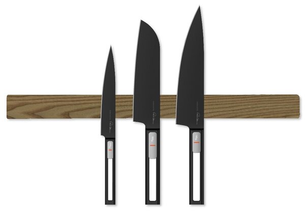 Wook | dřevěná magnetická lišta na nože - jilm montáž: montáž na sklo/zeď, velikost: 55 x 4 x 2 cm (10 nožů)