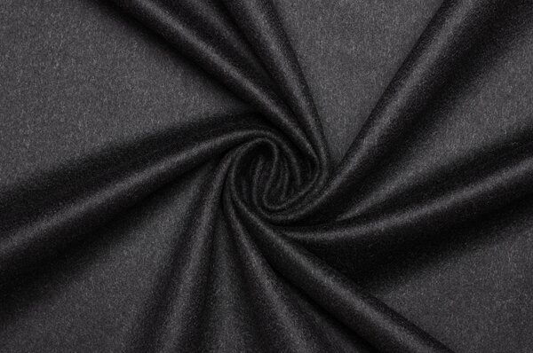 Vlněné sukno - Černý melír