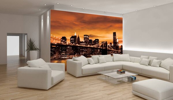 Fototapeta - New York Brooklyn Bridge City (152,5x104 cm)