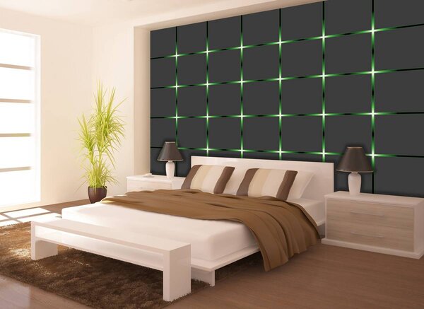 Fototapeta - Zelená mřížka (152,5x104 cm)