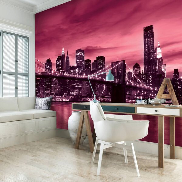 Fototapeta - New York Brooklyn Bridge City (152,5x104 cm)