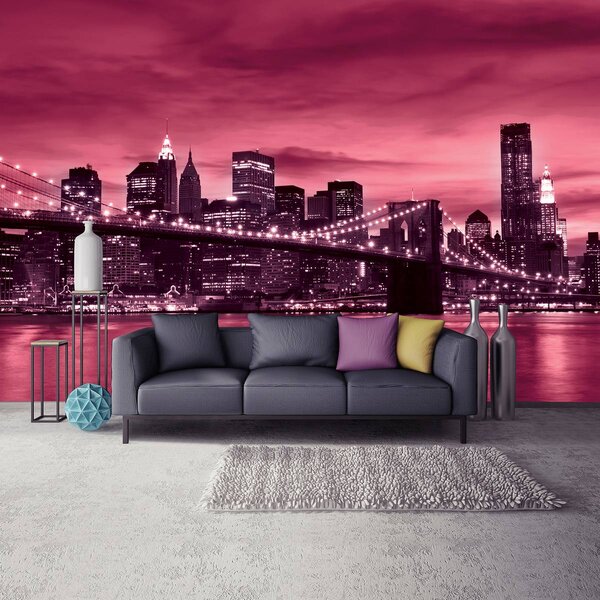 Fototapeta - New York Brooklyn Bridge City (152,5x104 cm)