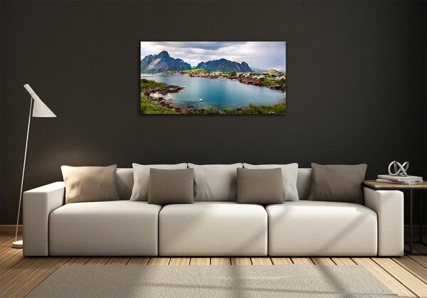 Moderní skleněný obraz z fotografie Lofoty v Norsku osh-151856257