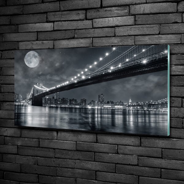 Moderní skleněný obraz z fotografie Brooklynský most osh-15676398